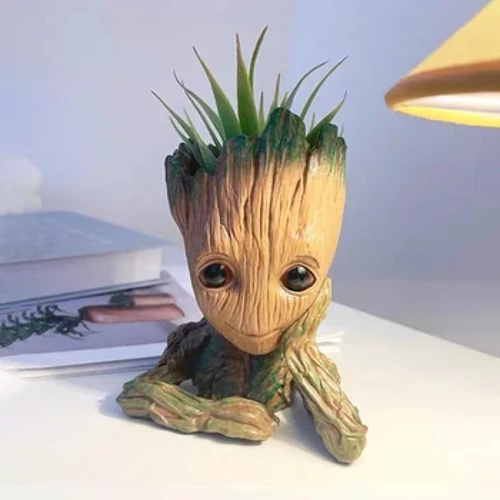 Groot Chậu Hoa Chủ Đồn Điền Vườn Trang Trí Văn Phòng Nhà Cây Người Anime Đồ Trang Trí Hình Tượng Nghệ Thuật Thủ Công Bút