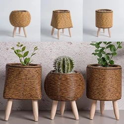 Bắc Âu Kệ Hoa Giả Mây Hoa Dệt Giỏ Hoa Có Thể Tháo Rời Chân Vật Có Giỏ Đứng Giỏ Sân Vườn Trang Trí Nhà