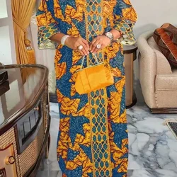 Artı boyutu VONDA parti elbise kadınlar Vintage baskılı Maxi uzun elbise 3/4 kollu yaz Sundress 2024 zarif gevşek vestidos