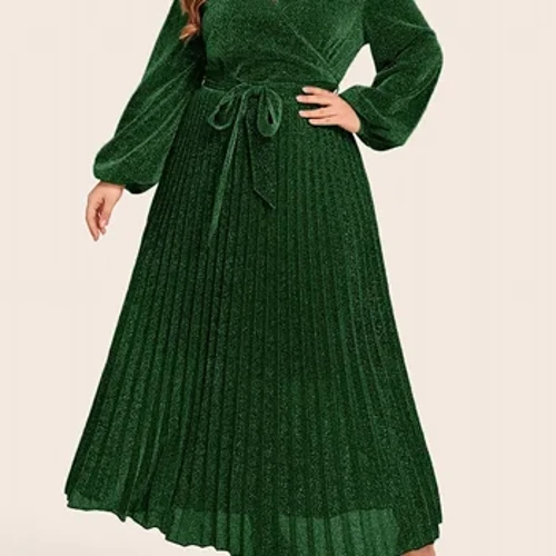 Plus Size Damkläder 2023 Höst Vinter Ny Elegant Långärmad Kvinnlig Maxiklänning Fest Semester Mode Julklänning
