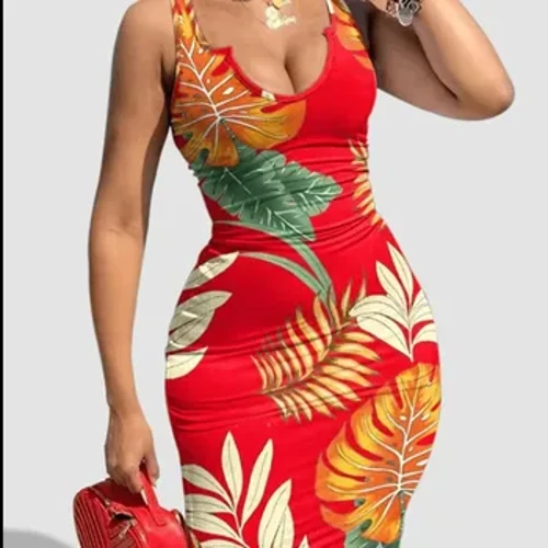 LW Plus Kích Thước Họa Tiết Ôm Body Đầm Phụ Nữ Mùa Hè Ôm Body Đầm Ôm Gợi Cảm Quà Giáng Sundress Nữ Gợi Cảm Đầm Dự Tiệc