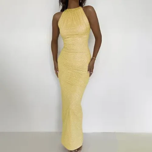 La'ei Fa'ata'ita'i Afiafi Fa'atama'ita'i E leai se lima e leai se tau'au Bodycon la'ei maxi fa'alelei tama'ita'i 2024 la'ei sequined summer
