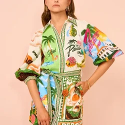 ʻO ka wā kahiko i paʻi ʻia i ka lima o ka lantern wahine ʻaʻahu pōkole maʻamau ʻaʻahu nani ʻāʻī liʻiliʻi ʻaʻahu Pāʻina Prom Beach Holiday 2024 hou