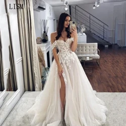 LISM Exquisite Sweetheart Bride Dresses Off Shoulder Appliqued Boho Hochzäitskleed High Side Slit Formal Robe De Mariée 2024