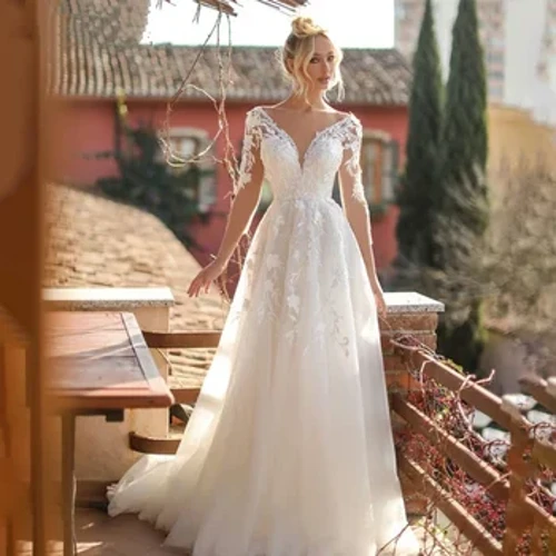 Vestidos de novia bohemio v cuello 2024 sin mangas una línea correa de espagueti litti de espagua de encaje de encaje de encaje longitud longitud