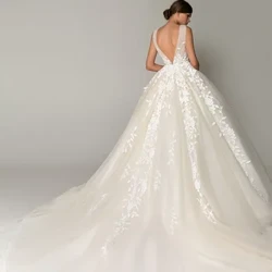 Gwisg Briodas Dywysoges Boho Sevintage Lace Appliques Sexy Backless V Gwddf Gwisg Bridal Gwisg Bridal Gwisgoedd Priodasol Llewys
