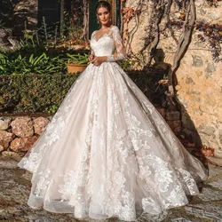 ʻO Ramanda nani Lace Appliques ʻaʻahu pōleʻa lima lōʻihi i ka ʻaʻahu mare no nā pihi wahine mare.
