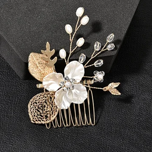 Ezkonberrien Ezkontza Ile Osagarriak Lorea Rhinestones distiratsuak Ile-orraziak Bitxiak Emakumeen Zilarrezko Urrezko Ezkongaien Burua Festa Ohorezko Dama