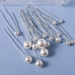 Épingles à cheveux en fausses perles pour mariage, 18 pièces, épingles à cheveux en forme de U, épingles à cheveux dorées, accessoires pour cheveux de mariée