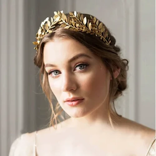 Modeblad Bridal Tiara Crowns For Women Brud Metall Prinsessan Queen Diadem Bröllopshåraccessoarer