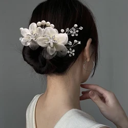 Cô Dâu Mũ Đội Đầu Hoa Kim Cương Giả Ngọc Trai Tóc Kẹp Tiệc Cưới Tạo Kiểu Tóc Phụ Kiện Nữ Tóc Đồ Trang Trí Trang Sức