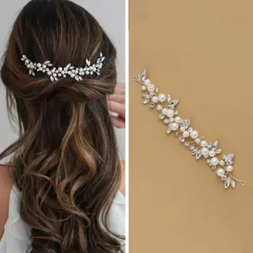 Belle coiffure de mariée, accessoire de photographie, spectacle sur scène, coiffure de mariage en acier inoxydable, accessoire pour cheveux