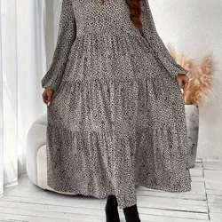 Rochie cu tiv cu imprimeu leopard de marime plus