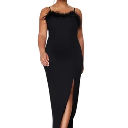 Trendyol Women/Girls Plain Maxi Harusi isiyo na Mikono Imewekwa Mavazi ya Ukubwa Zaidi