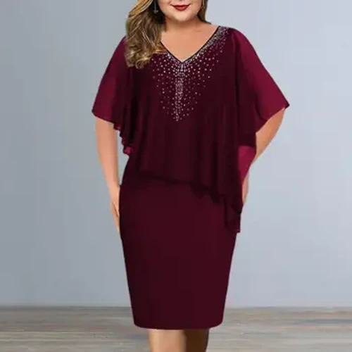 Femei Rochii Marimi mari pentru Banchet Iregular Bodycon Chiffon Ball Bal Party Rochie Midi Petrecere Midi Rochie Imbracaminte Femei