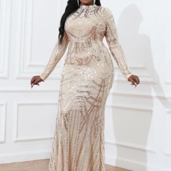 I-Missord Sequin Bodycon Plus Size Prom Igqoka Abesifazane Ababukekayo I-Backless Mermaid Wedding Party Izingubo Zakusihlwa Izingubo Zowesifazane