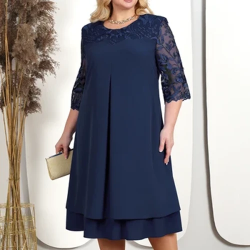 Rochii de vară marimi mari pentru femei 2023 broderie florală mozaic rochie formală largi petrecere nunta banchet bal îmbrăcăminte femei