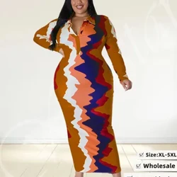 Izingubo Zosayizi We-Wmstar Plus Izingubo Zabesifazane Izingubo Zokubopha Udayi Umkhono Omude V Intamo Amahembe Emfashini Avamile Ama-Maxi Ingubo Entsha Yokudonsa Isitolo esidayisa yonke impahla.