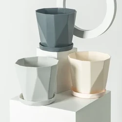 Plastikurtepotter til indendørs og udendørs, blomsterpotter med stor diameter, sukkulentplanter, grønne planter