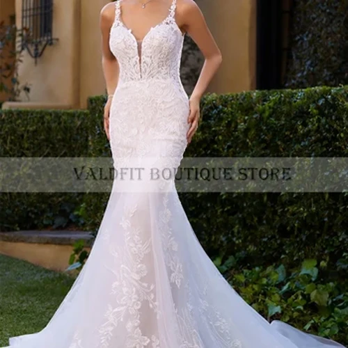 La'ei Fa'aipoipoga Umi Mermaid Fa'apitoa Fa'aaufa'atasi ma le fusi lace Appliques Ofu Fa'aipoipo Vestidos De Novia 2024