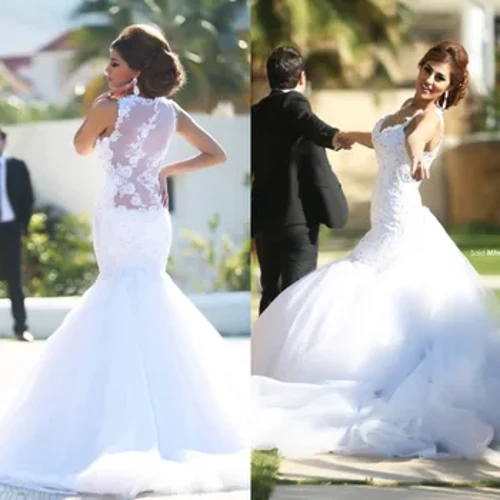 Modali Vestido De Novia Mermaid Oq yechib olinadigan poyezdli kelin uchun yangi kelinlik liboslari 2021 issiq sotuvda buyurtmachi to'y liboslari