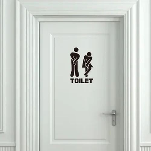Creatieve Grappige Toilet Muur/Deur Stickers Badkamer Decoratie Vinyl Home Decor Decals Waterdichte Poster Behang Op De Muur