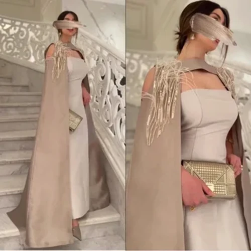 Baloi soinekoak Moda Kalitate handiko Strapless A Line Satin Okasio formalak Soinekoak Emakumeentzako soinekoak Okasio berezietarako فساتين السهرة