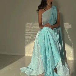 Gaun Prom Tanpa Lengan Satu Bahu A Line Chiffon dengan Manik-manik Gaun Pesta yang Chic Panjang Formal Evening Formal Dresses