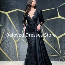 Juoda vakarinė suknelė išleistuvėms Elegantiška V formos iškirptė suknelė aukšta nugara Itališka makaronų juostelė lipdukas iškilminga progai Moteriška vakarinė suknelė