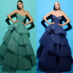 Prachtige Sweetheart Baljurk Galajurken Gelaagd Netto/Tule Formele Gelegenheden فساتين سهره نسائيه فخمة robe pour cérémonie