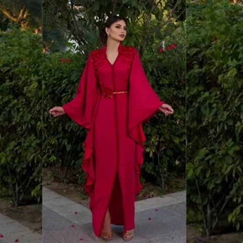 Jersi Gül, meşhur A setirli V-boýly Bespoke hadysasy uzyn ýeňli köýnek