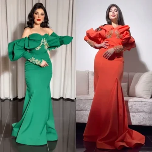 Jersey Beading Draped Ruched Quinceanera Mermaid Off-the-shoulder Fa'ata'ita'i Fa'afuafua Ofu Ofu Uumi