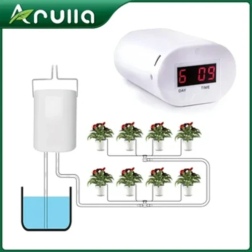 Automatesch Bewässerungspompel Controller, Gaardenaarbecht 16/12/8/4 Kapp Blummen Planzen Sprinkler, Heem Gaart Bewässerung Drëps Bewässerung Kits