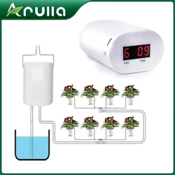 Automatic Watering Pump Controller, Gardening 16/12/8/4 Head Flowers Plants Sprinkler, Home Garden Watering Drip Irrigation Kits