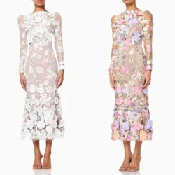 Vestido de baile de cetim com apliques, linha a, gola alta, sob medida, vestido midi, arábia saudita