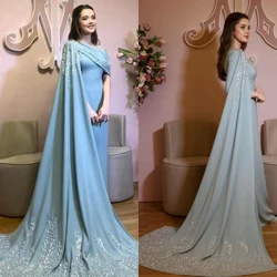 Vestido de fiesta de satén con cuentas, vestido de cóctel con escote en V, vestido para ocasiones a medida, vestidos largos Arabia Saudita