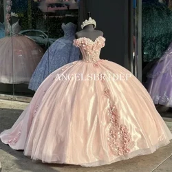 Train Ball kleit 15 aastat vana Quinceanera kleidid Printsessi tülli aplikatsioonidega kullake sünnipäevapeokleit