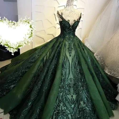 Классическое платье Quinceanera без рукавов с v-образным вырезом, блестящее бальное платье с пайетками, зеленое милое платье принцессы для 16 лет, платья de anos