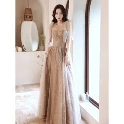 La'ei Afiafi Fa'ase'e Fa'ata'ita'i Fa'atauva'a Khaki E leai se lima Spaghetti Strap La'ei Fa'auiga A-Line La'ei Quinceanera.