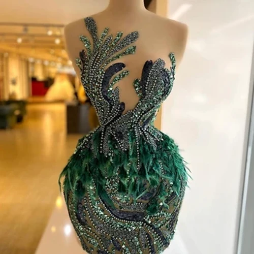 J14 Cao Cấp Cổ Tròn Vỏ Trên Đầu Gối Cô Gái Da Đen Kim Sa Lấp Lánh Đính Hạt Homecoming Áo/Sinh Nhật Dạ Hội Tiệc Cocktail Đồ Bầu Miễn Phí Vận Chuyển