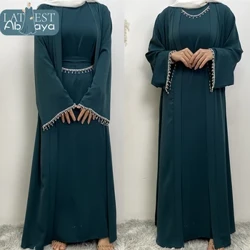 Kebaya Moroco Caftan Menyw Nida Cadwyn Arian Llewys Mwslimaidd Saudi Merched Kaftan Gorgeous Party Style Abaya Dubai Moethus Robe