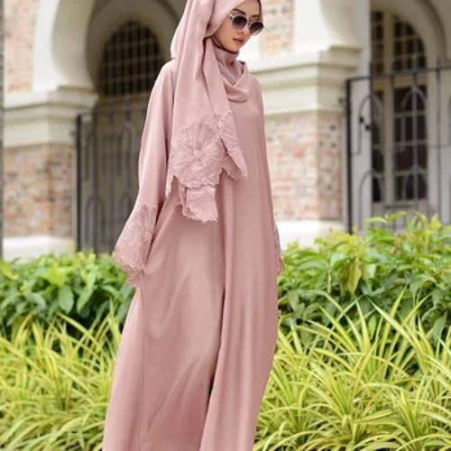 Eid Áo Dây Hồi Giáo Abaya Đầm & Khăn Quàng Cổ 2 Bộ Dubai Thêu Kebaya Áo Maroc Caftan Dài Hồi Giáo Oman Đầm Nữ