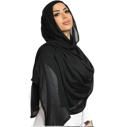 Voile Femme Musulmane Kebaya Hijab de viscosa para mujer, Hijab musulmán de algodón, bufanda Hijab de moda