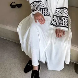 Siskakia moda muçulmano eid feminino com cinto aberto quimono abayas com bolsos chique bordado festa robe marroquino kaftan saudita kebaya