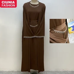 Só Ramadan Abaya Dubai Slabhra 2 Nida An Tuirc Modesty Robe Galánta Le pócaí Seiteanna Moslamach Kimono Kaftan Ioslam Khimar Kebaya