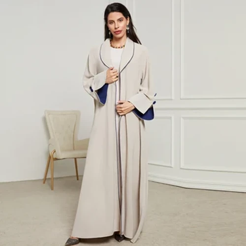 2024 Yangi kamtarona ayollar ochiq Abaya pilili orqa kaftan Dubay Turkiya partiyasi Marokash kaftan Saudi Kebaya Patchwork uzun palto