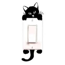 Fashion 3D Cats Toilet Stickers Lovely Animal Wall Decal Lovely Blue Cat Home Decor Art PVC Vinyl Banyo Dekorasyon Hindi tinatagusan ng tubig