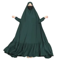 Ramadan Abaya Mëttleren Osten Muslim Solid Color Long Robe Kaftan, Chador Headscarf Dress, Islam Kebaya For Women Dubai Khimar