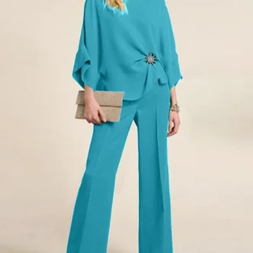 Women Spring Matching Set Zanzea Elegant OL Work Pants Set Long Sleeve Blus Wide Leg Trousers Suits mode Urban Tracksude