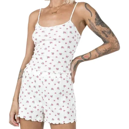 Phụ Nữ Mùa Hè Hai Mảnh Quần Short Bộ Trang Phục Y2k In Hoa Áo Yếm Và Quần Short Lưng Thun Bộ Câu Lạc Bộ Dạo Phố